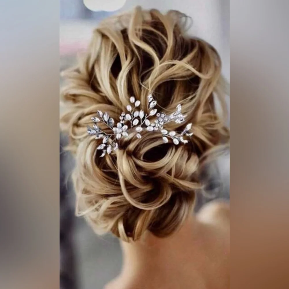 Women’s Hair Comb Clip Bridal Rhinestone Pearl Hair Accessory Boho Prom